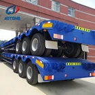 3車軸80 t lowbed lowboy低フラットベッドローダードロップデッキトレーラー用販売