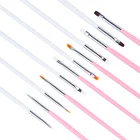 15pcs/set Professional Nail Art Brush Design Painting Tool Pen Polish Brush Gel UV Nail Drawing Brushes Manicure Kits