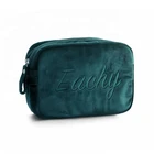 Bag Quality Cosmetic Bag Luxury Embroidery Velvet Cosmetic Pouch Beauty Bag
