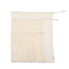 Organic Cotton Mesh Bag Vegetable Cotton Mesh Bag Fruit Mesh Bag Drawstring Reusable Bags