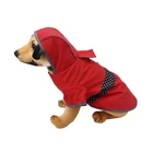 Good quality yellow PU polyester waterproof material pet raincoat for dog or cat puppy clothes