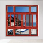 China Grill Arched Slidng Wood Mosquito Aluminium Frame Window