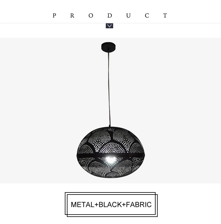 Factory direct black metal pendant light for dining room kitchen living room