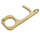 Zinc Alloy Keychain Door Opener Factory Custom Logo Stylus Hygiene Hand for Handles Elevators ATM Keyboards