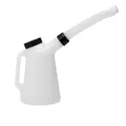 Plastic JERRY FUEL CAN 1L White with Red/Black Cap