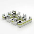 Xinda Modern standard office cubicle size 4 person office partition workstation commercial workstation desk