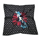 Custom design high quality soft hand crimping digital printing thick silk scarf for women