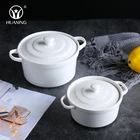 Ceramic Porcelain Pot Factory Price Hot Sale Ceramic Porcelain Soup Tureen Cooking Pot With Lid Handle