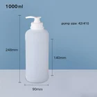 Bottle Shampoo Bottles Plastic Manufacturing 1 Liter White Plastic Pump Bottle For Shampoo Packaging