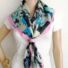 Workplace style shirt decorative large logo fashion women silk scar