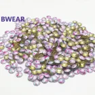 Glossy Aluminum Duotone Color 4mm Crystal Hotfix Transfer Flat Back Rhinestone