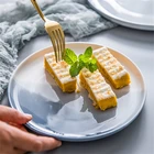 10 inch reactive glaze ceramic dinner plates flat shape salad plates side plates