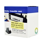 62MM*15.24M Compatible for brother Continuous label Yellow Brother DK Roll DK-22606 DK2606