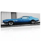 Vintage Blue Car Oil Painting Still Life Modern Framed Canvas Prints
