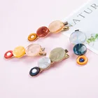 Made in China Modern Design Fashion Semi Ball Acetic Alligator Hair Clips For Women Girls Ladies
