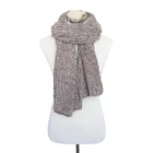 High quality factory direct sale cheap creamy-white acrylic warm muslim hijab plain ladies scarf