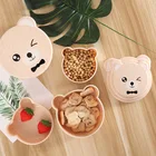 2020 new model 1000ml food grade rectangle shape leakproof wheat straw kid bento lunch box