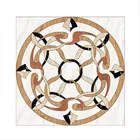 Polished Water Jet Flower Medallion Marble Designs for Floors