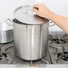 Stainless Steel Pot Different Sizes Kitchen Cookware Thicken Rim Deep Stainless Steel Stock Hot Pot With Handle 304