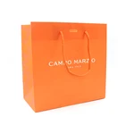 oem production custom made logo print cardboard luxury fashion gift shopping paper bag with rope handle