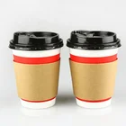 China cheap price custom logo paper coffee cup sleeve