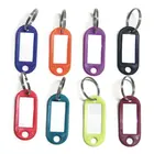 Custom PVC gym hotel motel room clear keychain id name blank plastic key number tags label maker rings
