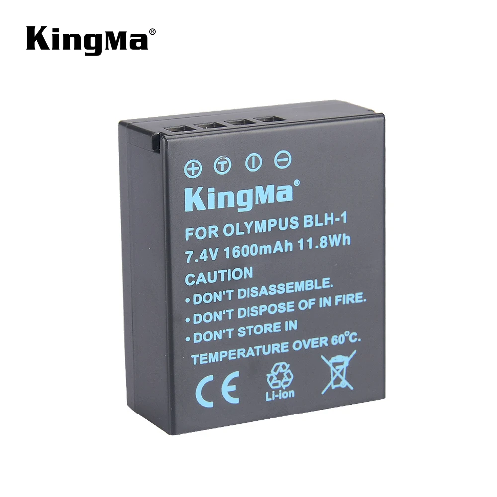 KingMa Batterie D'appareil Photo Num&eacute;rique 1600 mAh BLH1 BLH-1 PS-BLH1 Batterie Rechargeable pour Olympus EM1 Mark II Cam&eacute;ra - ANKUX Tech Co., Ltd