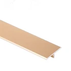 Decorative brass chrome colour stainless steel metal trim T profile for wall or floor trimmings