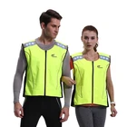 wholesale customizable flashing led safety running motorcycle vest with led lights