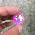 Wholesale pink titanium Rainbow aura plating colorful crystal sphere quartz red crystal ball