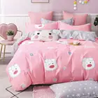 Cotton Reactive Printing Bedding Set Bed Sheet Duvet Cover in Twin Size