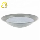Eco-friendly Custom Dinner Set Dinner Set Custom Product Gray Plating Edge Dinner Table Set
