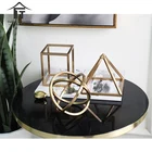 Wholesale gold geometric decor wedding table centerpieces