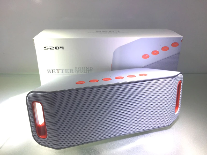 S204 Wireless portable Speaker super bass stereo Rechargeable loudspeaker Handsfree Music AUX Player FM Radio - ANKUX.COM