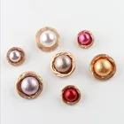 Buttons Custom Logo Embossed Big Diamond Metal Sewing Shank Buttons For Cloth