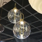 Pendant Light Chandelier Good Price Coffee Shop Iron Matt Gold Metal Clear Glass