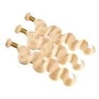 Factory Price Silky Blonde Color Body Wave Peruvian Human Hair Weave