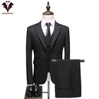 Fast delivery wholesale men suits 3 piece Fashion Slim Edition wedding suits for men