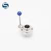 304 316L sanitary tri clamp stainless steel butterfly valve for food grade