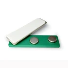 Whole Sale Strong Magnetic Badge Green Plastic Custom Pin Badge Magnet