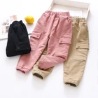 mother's babybear 2020 fashion children pink casual Elastic cotton material girls trousers cotton kids pants