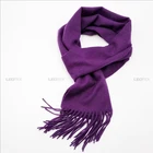 Hot Selling 100% Solid Cashmere Purple Scarf For Men And Women
