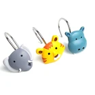 12 Sets Of Animal Series High Quality Metal Shower Curtain Hook For Different Color