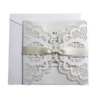 Custom luxury lace wedding invitation card