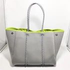 Wholesale Neoprene Fashion Customized Beach Handbag Waterproof Neoprene Beach Tote Bag Inside Lining
