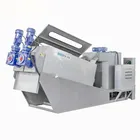 food waste water dehydration plant multi-disk type machinery auger screw press liquid solid separator machine