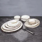 wholesale chinese professional porcelain dinnerware set restaurant glazed plates ceramic tableware