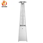 Outdoor solar gas pyramid table top flame patio heater with CE