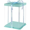 Transparent Gift Box With Lid Clear Cake Boxes Carrier Packing Custom Logo Wedding Gift Box Cookie Boxes Party Favor