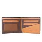 Professional factory Money Clip Wallet Brown Leather Long Purse Button Clutch Casual Simple with good after sale service